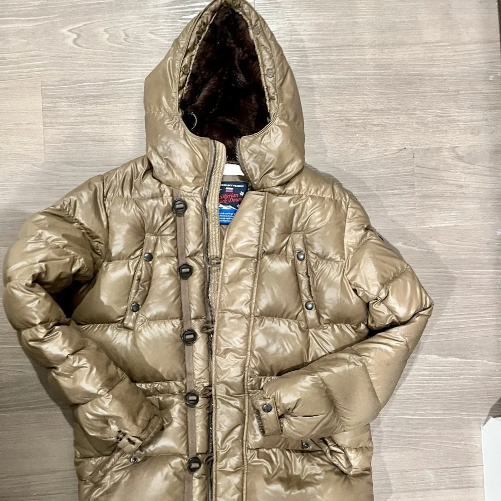 Lightweight & Warm Siberian Down Taupe Jacket - Picture 1 of 6